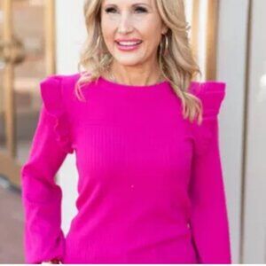 J. Crew Women's Sweater in Vibrant Pink
